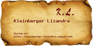 Kleinberger Lizandra névjegykártya